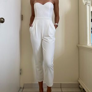 Express creamy white jumpsuit